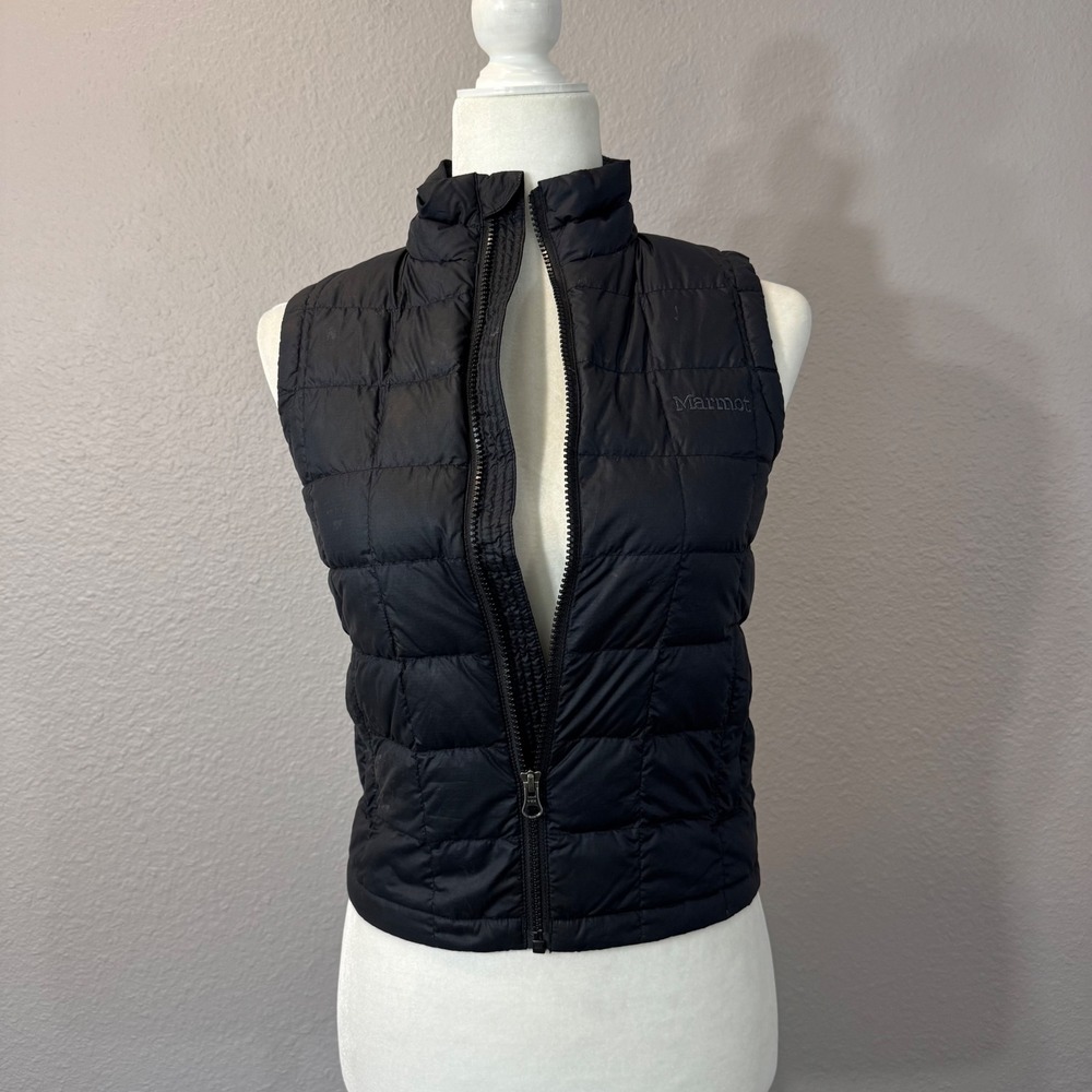 Marmot Kid's Size S Black Duck Down Insulated Quilted Puffer Vest C96530
